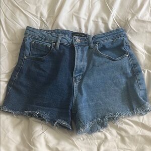 Almost Famous Blue Jean Shorts High-Waisted Frayed